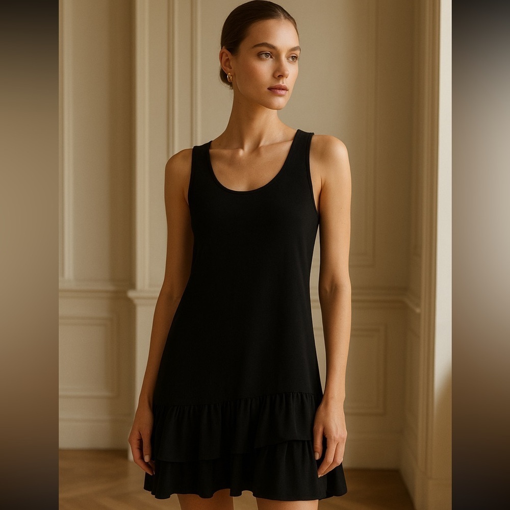 Sundance Sleeveless Ruffle Hem Dress
